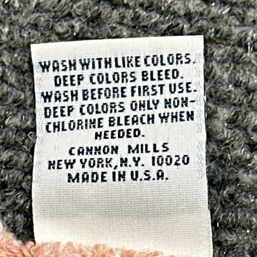 Vintage Cannon Mills Royal Majesty wash cloth face pastel chevron 12” southwest